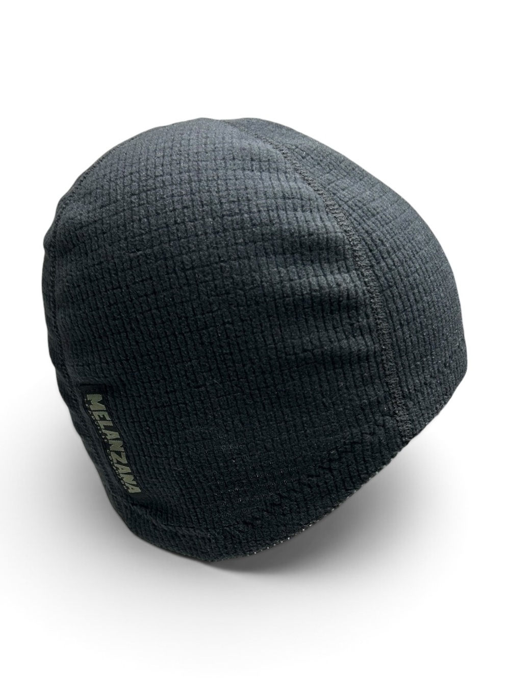 Melanzana Leadville Micro Grid Fleece Drop Ear Beanie Charcoal Black Adult M US